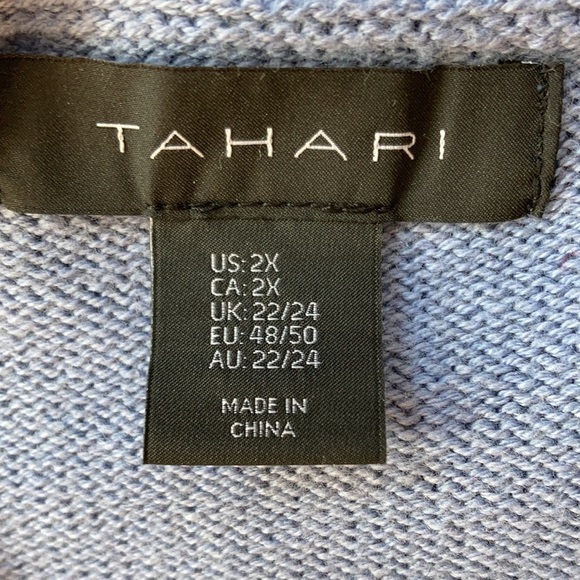 TAHARI  2X v-neck cotton blend Sweater. NWT - Picture 6 of 8